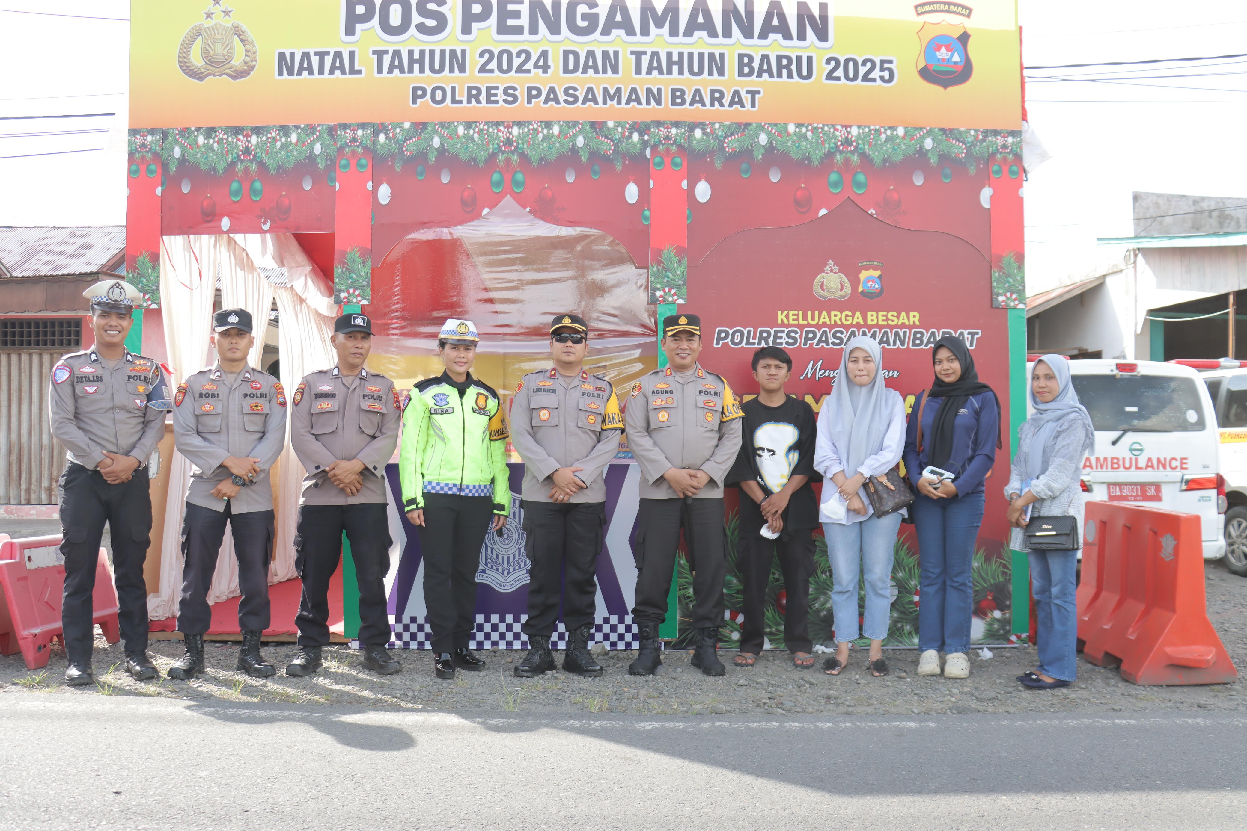 Kapolres Pasbar Lakukan Pengecekan Pos Pengamanan dan Pelayanan Operasi Lilin 2024