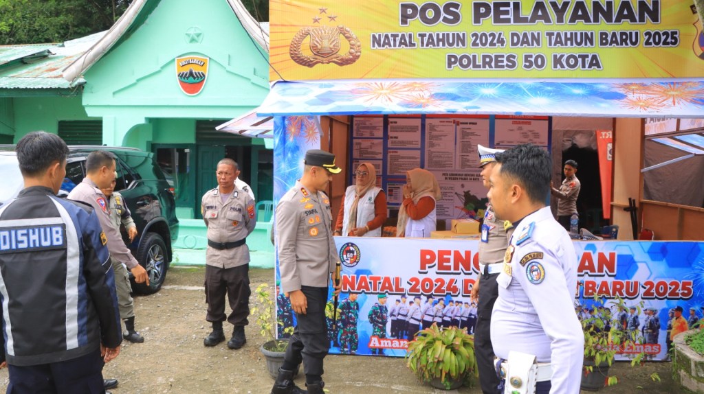 Pastikan Kesiapan Personil Pengamanan, Kapolres 50 Kota Cek Pos Ops&nbsp;Lilin