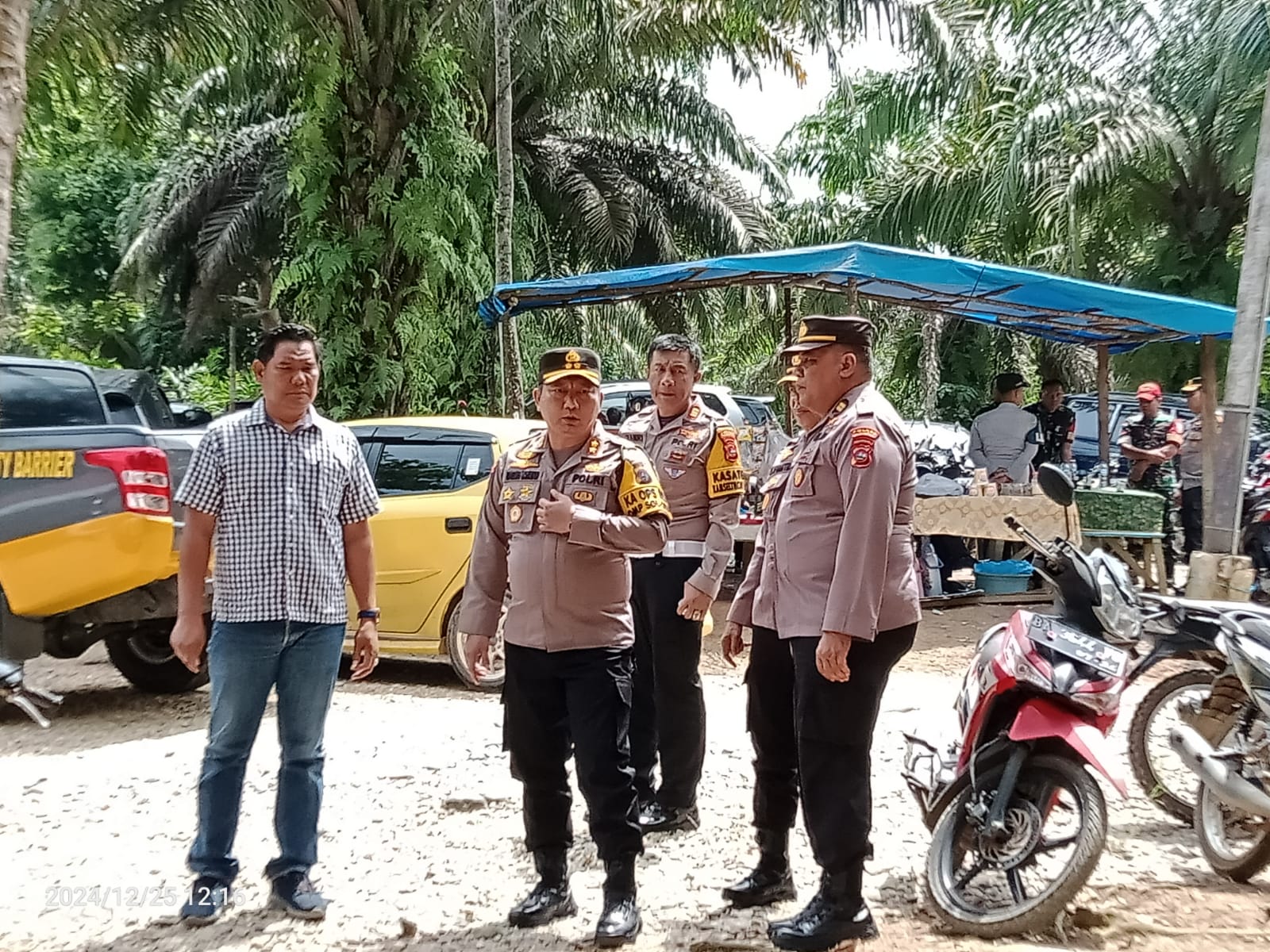 Kapolres Dharmasraya Pantau Tempat Ibadah Natal 2024 di Kecamatan Sungai Rumbai