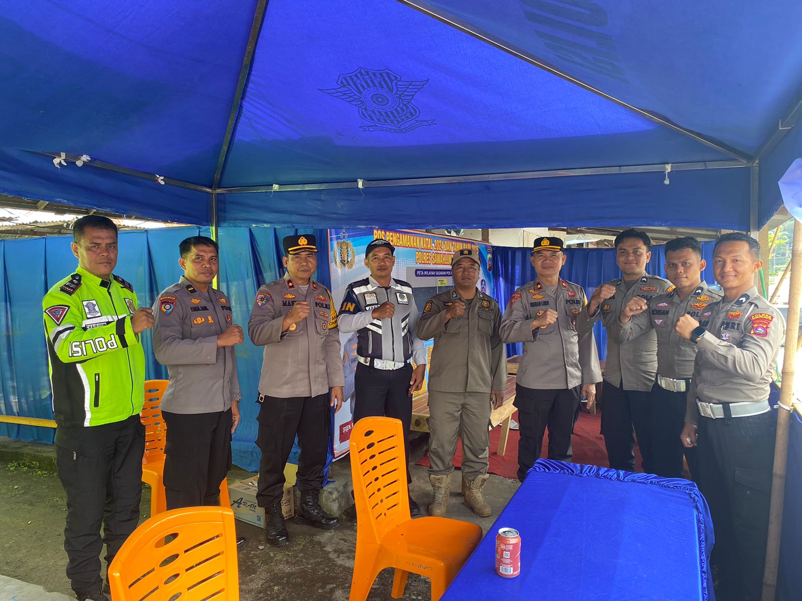 Cek Kesiapan Sekaligus Memotivasi Personel Pengamanan, Waka Polres Sawahlunto Kunjungi Pos Nataru