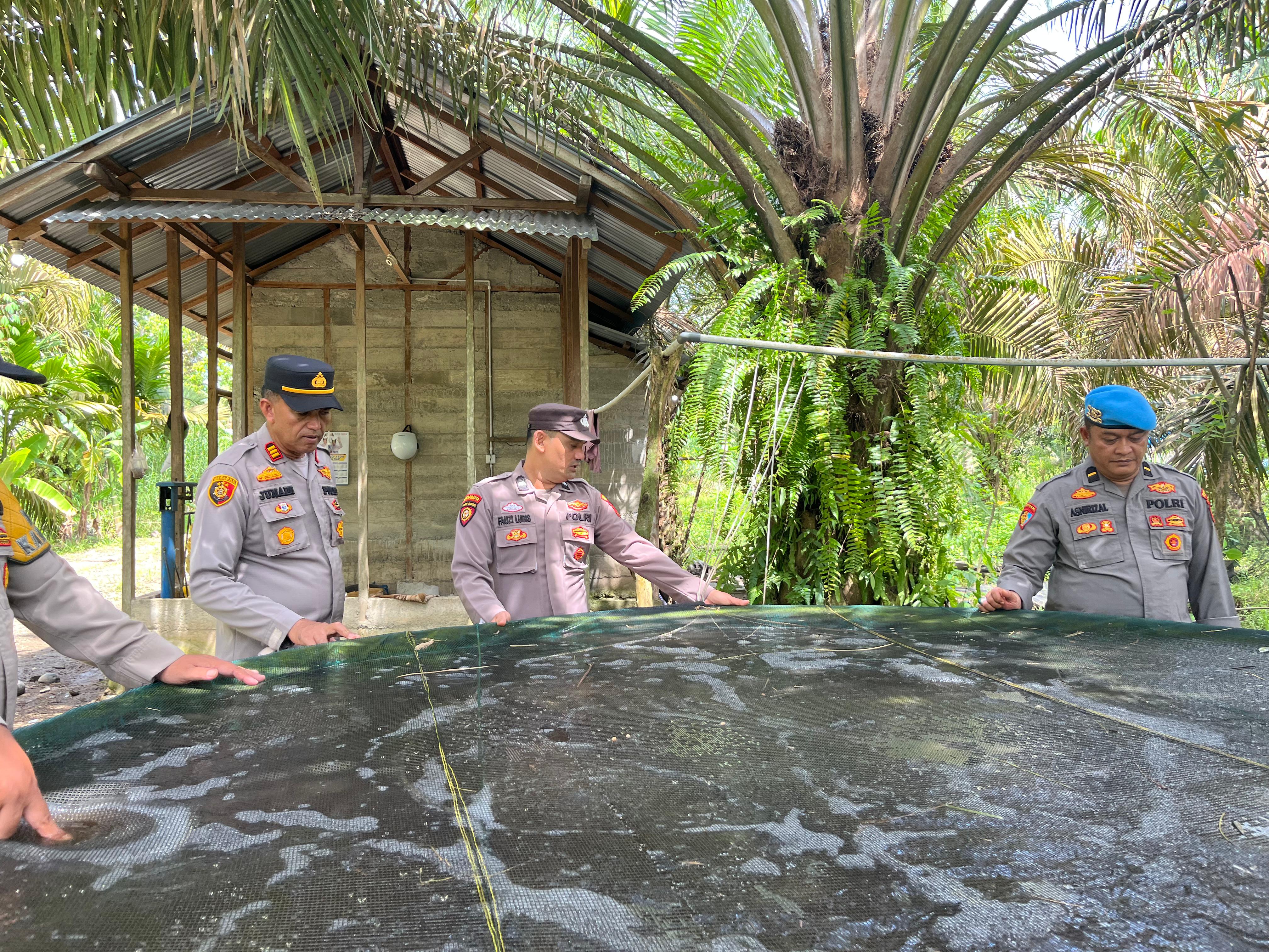 Polsek Lembah Melintang Jalin Komunikasi dan Bimbingan Kepada Kelompok Peternak Ikan Air Tawar di Koto Sawah Pasaman Barat