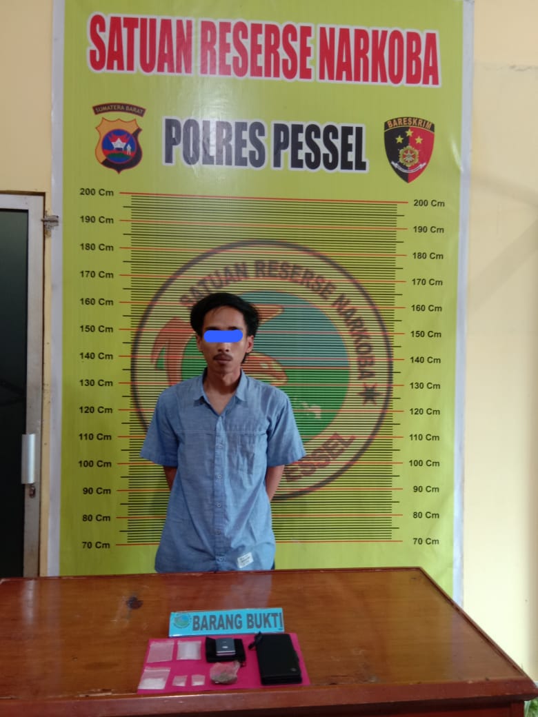Satresnarkoba Polres Pessel Ringkus Pemakai Sekaligus Pengedar Narkotika Di Wilayah Nagari Painan&nbsp;Utara