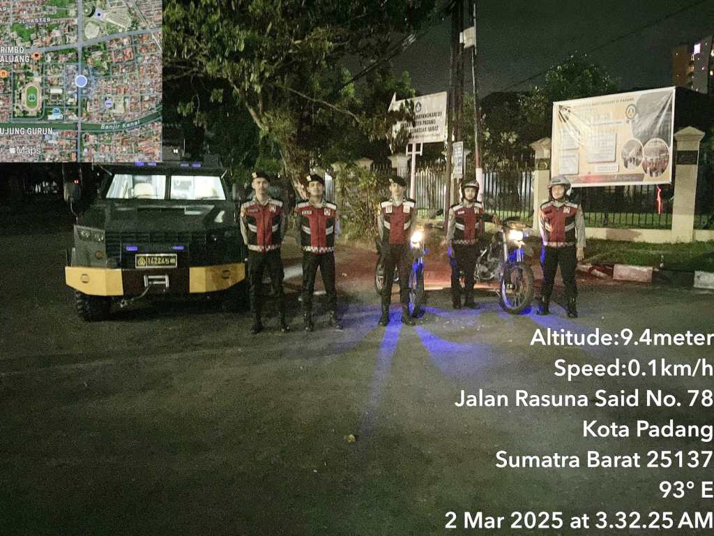 Wujudkan Kota Padang Zero Tawuran dan Balap Liar, Ditsamapta Polda Sumbar Intensifkan Patroli&nbsp;KRYD