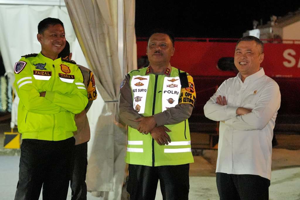 Tinjau Jalur Pelabuhan Merak, Kakorlantas dan Menhub Optimis&nbsp;Lancar