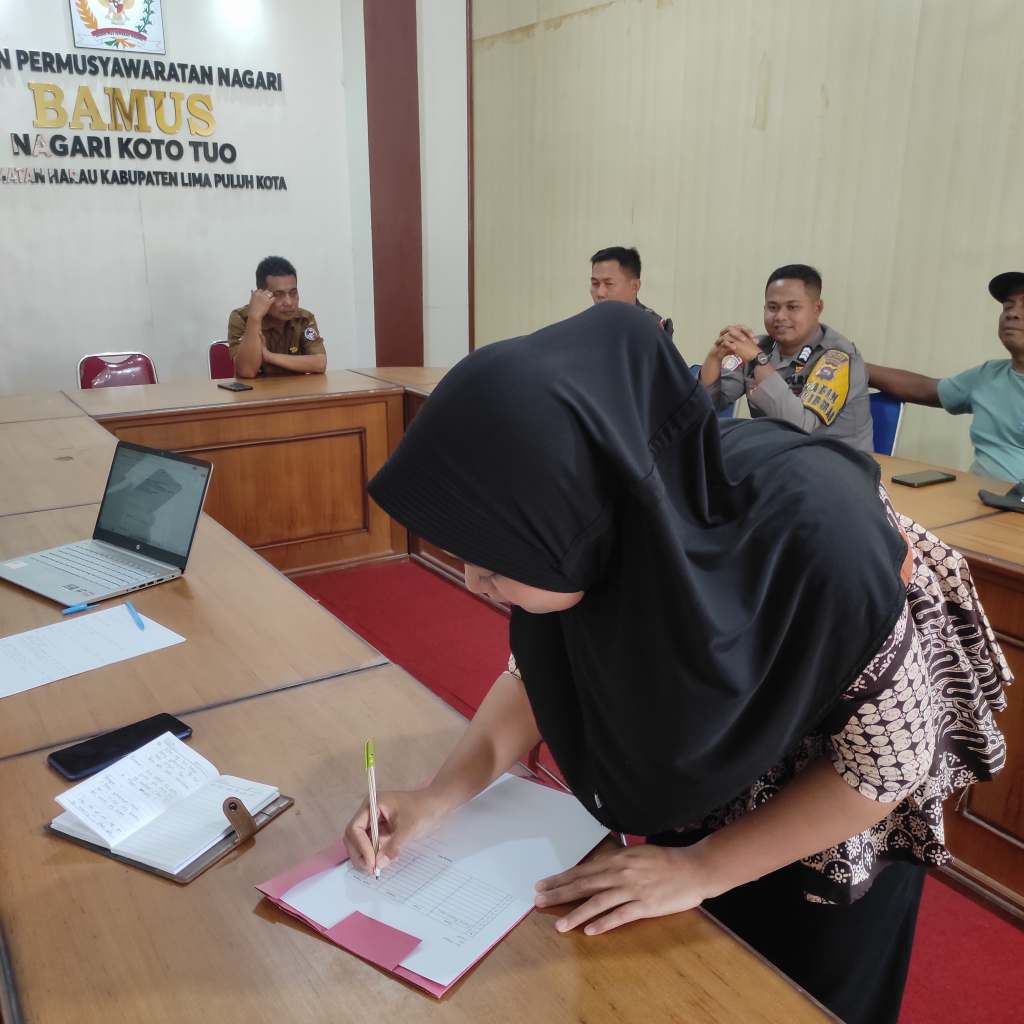 Bhabinkamtibmas Polsek Harau Melakukan Problem Solving di Desa&nbsp;Binaan