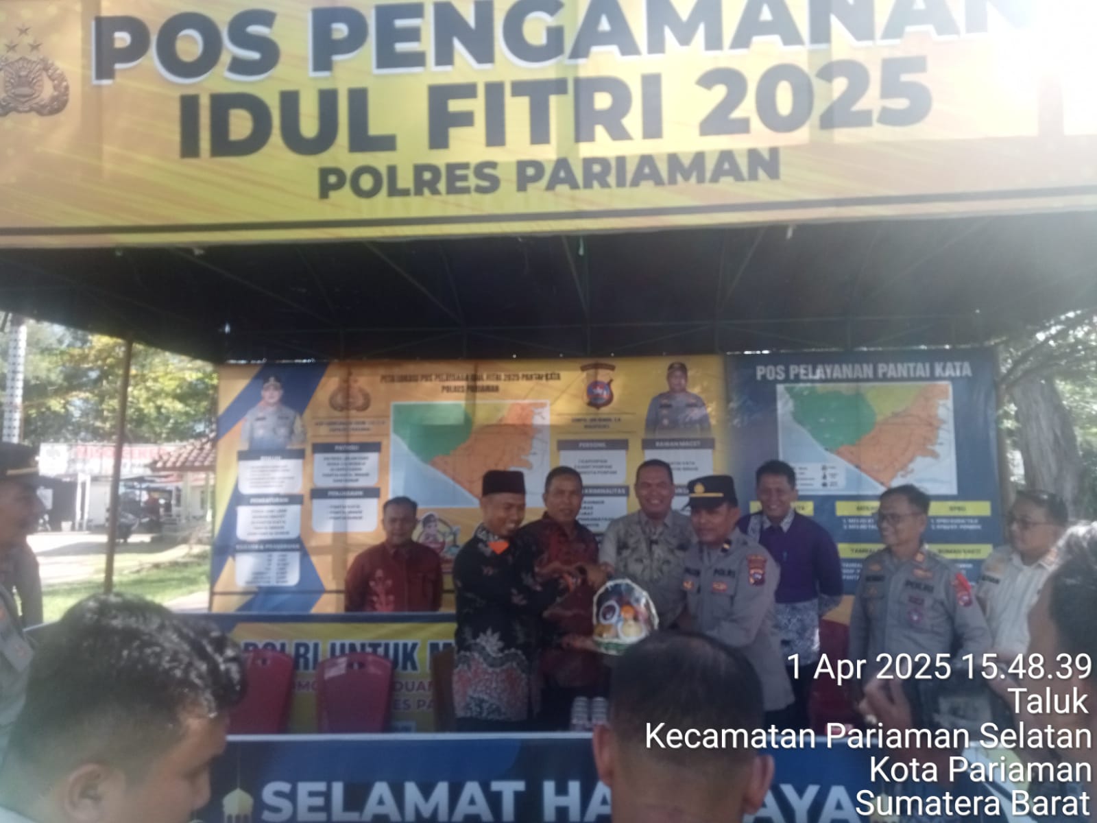 Apresiasi Walikota Pariaman Kepada Personil Polres Pariaman yang Melaksanakan Pengamanan Operasi Ketupat Singgalang 2025