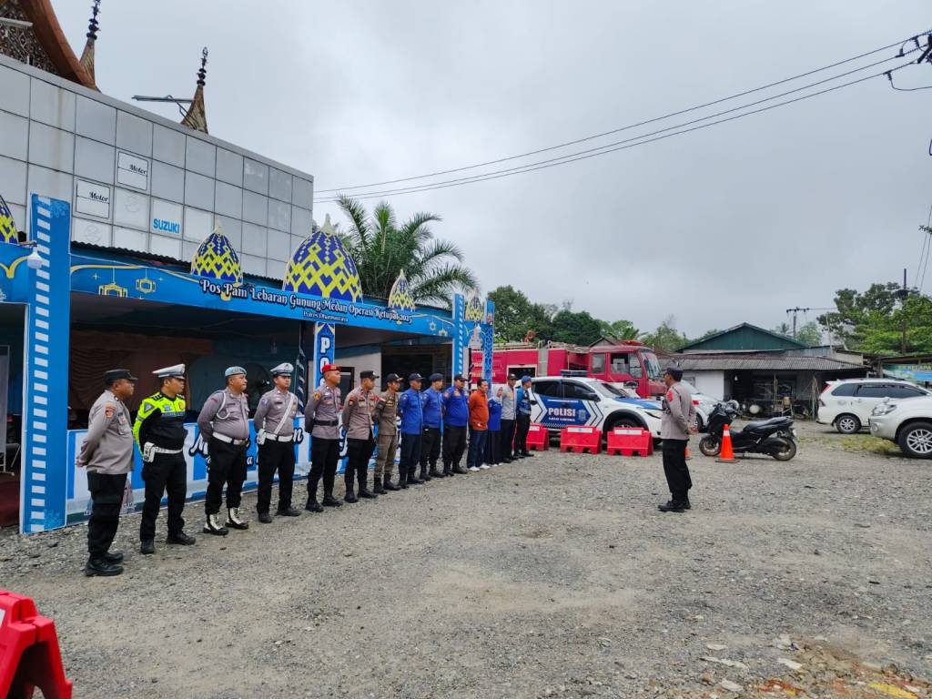 Personel Gabungan Lakukan Pengaturan Arus Balik di Pos Pam Gunung&nbsp;Medan