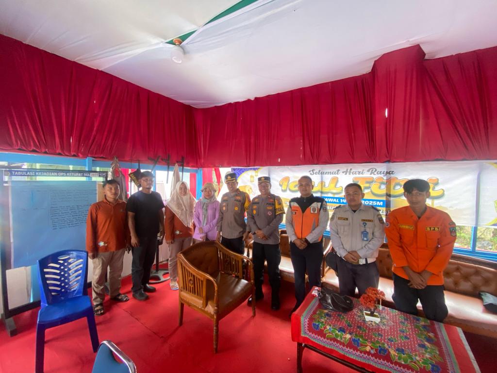 Waka Polres Dharmasraya Tinjau Pengamanan Pos Pam Ops Ketupat Singgalang di Sungai&nbsp;Rumbai