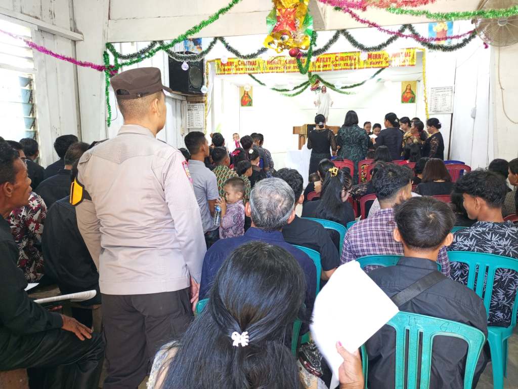 Polres Dharmasraya Lakukan Pengamanan Ibadah Paskah Umat&nbsp;Kristiani