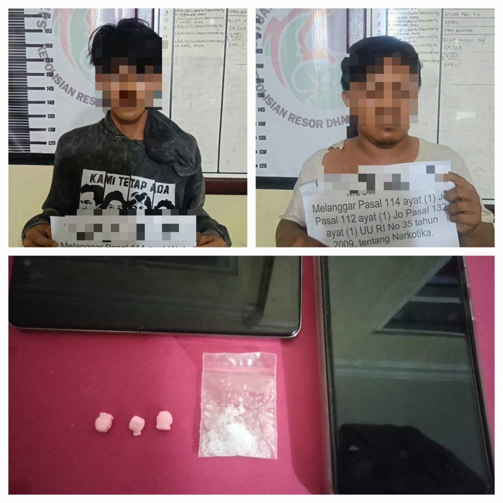 Satresnarkoba Polres Dharmasraya Ringkus Dua Pengedar Narkoba di Koto Besar, Satu Masuk&nbsp;DPO