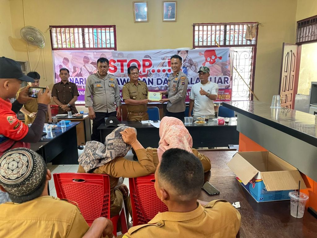 Cegah Narkoba di Nagari Sungai Duo, Polres Dharmasraya Gencar Berikan&nbsp;Sosialisasi