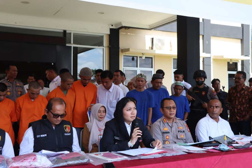 Polres Dharmasraya Gelar Konferensi Pers Bersama Bupati Annisa Suci Ramadani kasus&nbsp;Narkotika