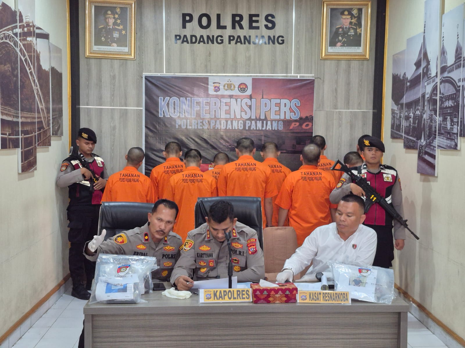 Polres Padang Panjang Ungkap 10 Kasus Penyalahgunaan Narkoba Selama Maret-April 2025