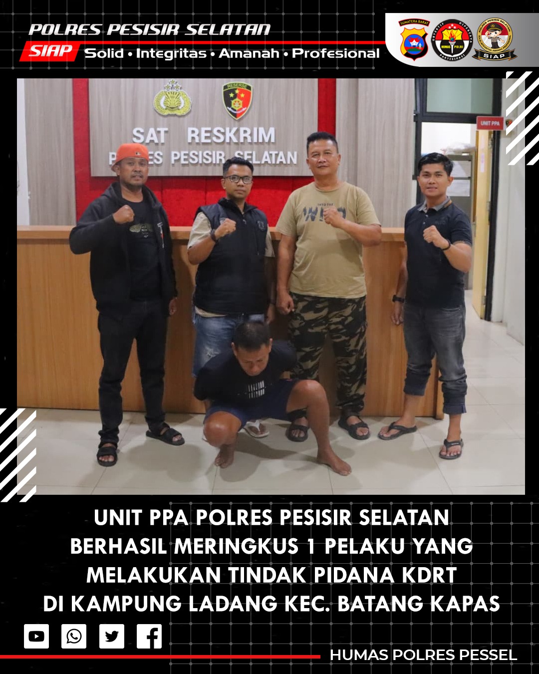 Diduga Lakukan Kekerasan,&nbsp; Unit PPA Polres Pesisir Selatan Ringkus Seorang Pelaku Tindak Pidana KDRT