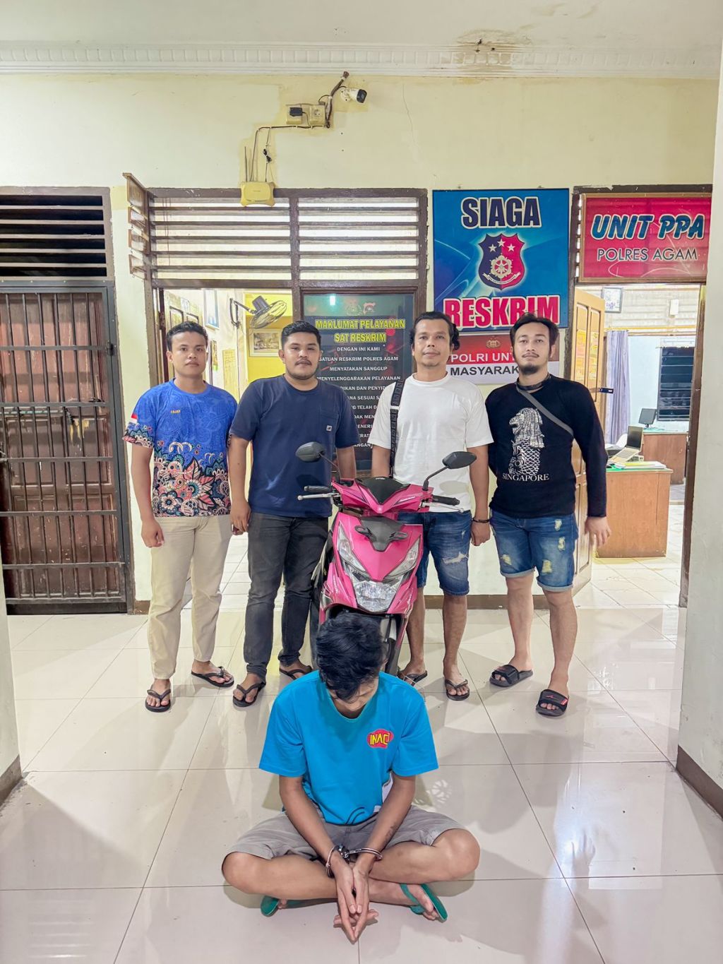 Polres Agam Berhasil Ungkap Kasus Curanmor, Pelaku Ditangkap di Tempat&nbsp;Kerja