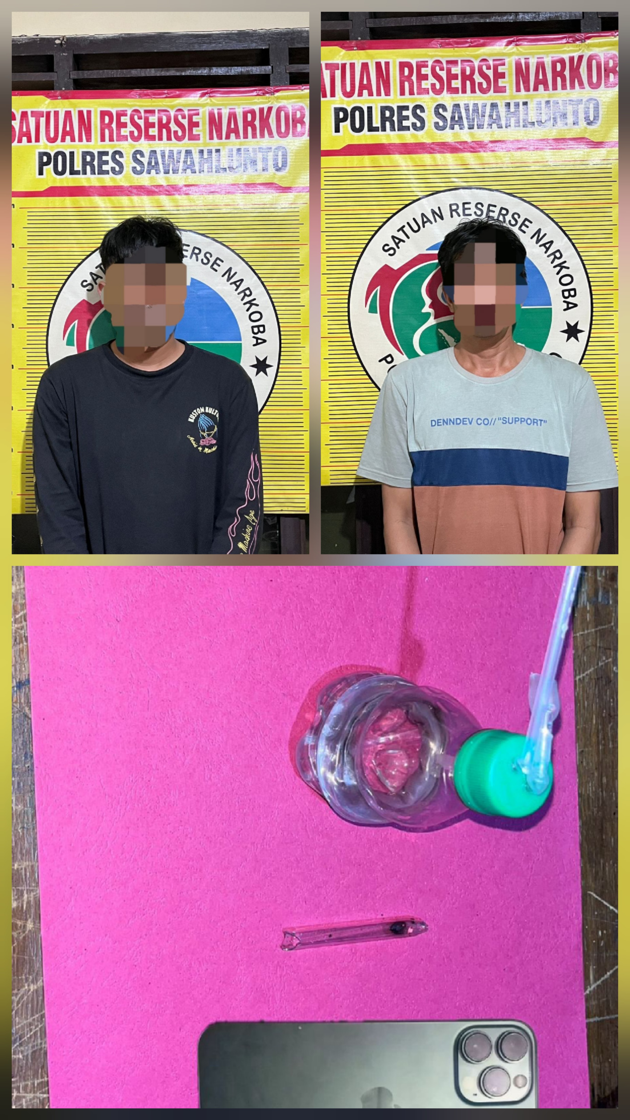 Satresnarkoba Polres Sawahlunto Bekuk Dua Pelaku Penyalahgunaan Sabu di Talawi