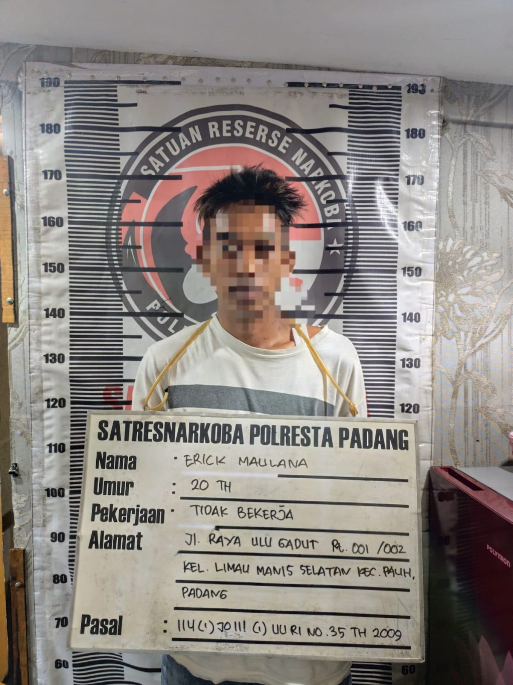 Polresta Padang Tangkap Seorang Pria Diduga Bawa Ganja di Ulu&nbsp;Gadut