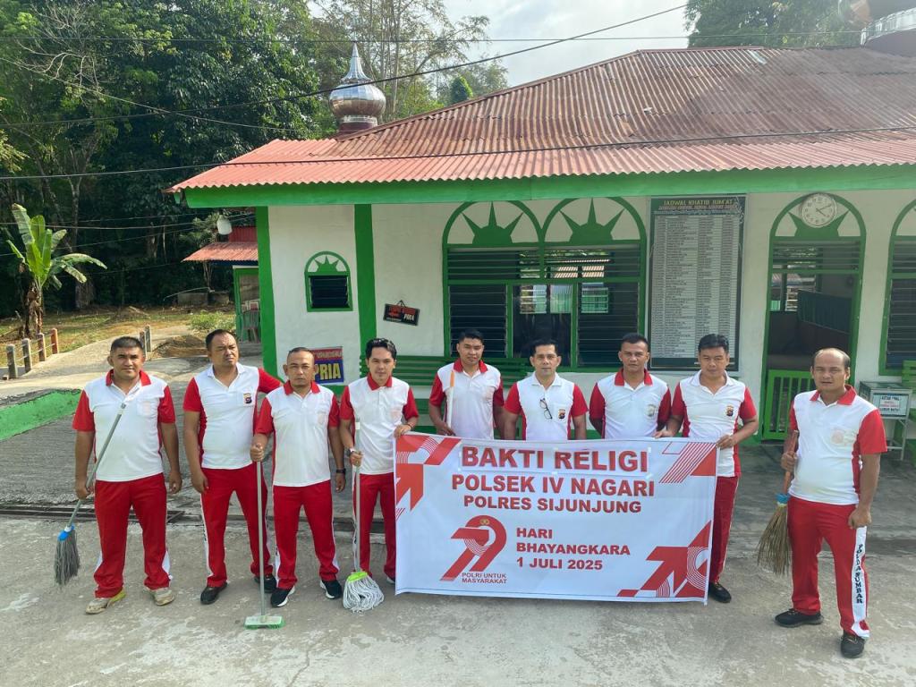 Bakti Religi Polsek IV Nagari dalam Rangka Menyambut Hut Bhayangkara ke –&nbsp;79