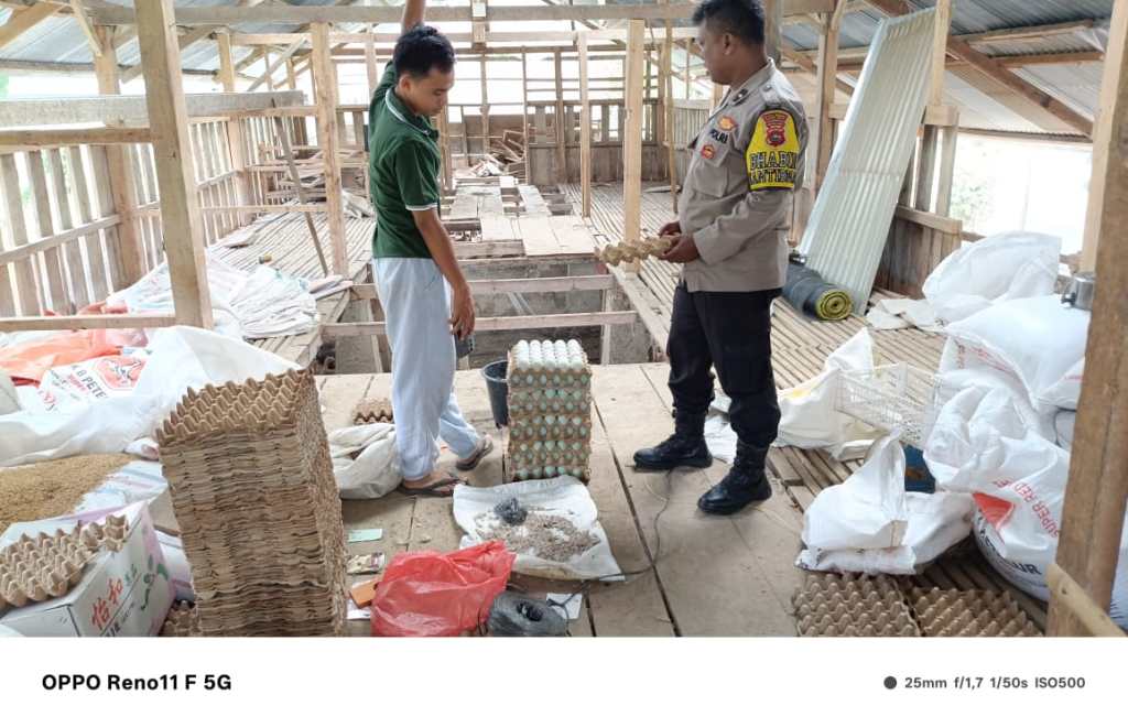 Bhabinkamtibmas Nagari Muaro Paneh Sambangi Warga Binaan yang Beternak Bebek, Dukung Ketahanan&nbsp;Pangan