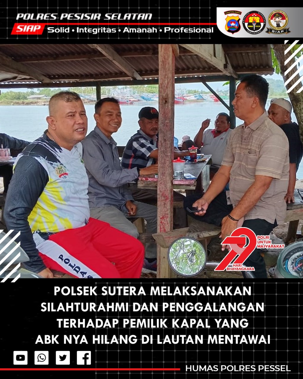 Polsek Sutera Lakukan Koordinasi Terkait ABK Hilang di Laut&nbsp;Mentawai