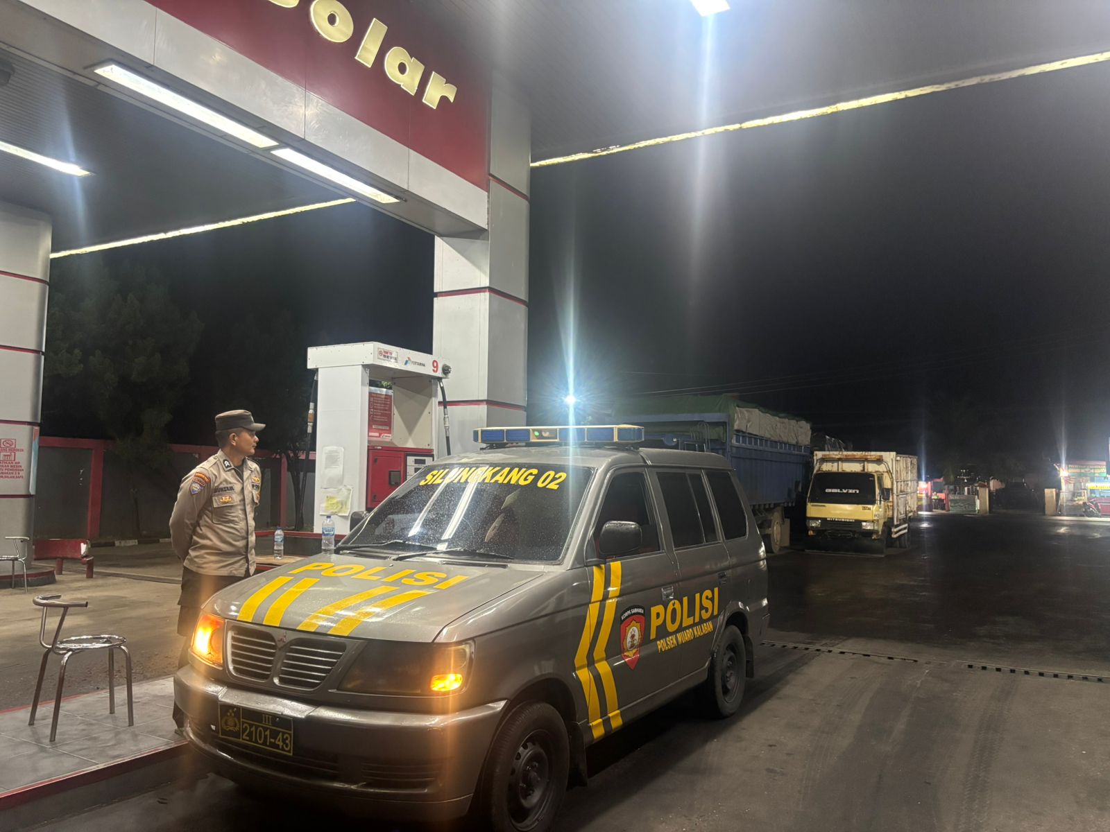 Cegah Gangguan Kamtibmas, Personel Piket Polsek Muaro Kalaban Intensifkan Patroli Malam Hari