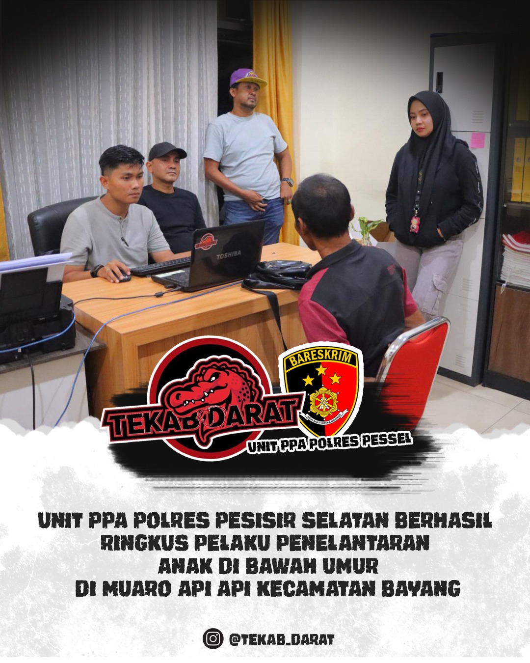 Satreskrim Polres Pesisir Selatan Tangkap Tersangka Dugaan Penelantaran Anak di Kecamatan Bayang