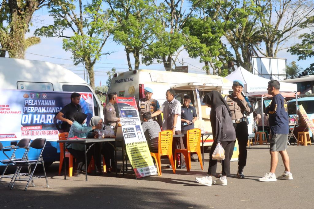 Polresta Bukittinggi Gelar Pelayanan Gratis Jelang Hari Bhayangkara&nbsp;ke-79