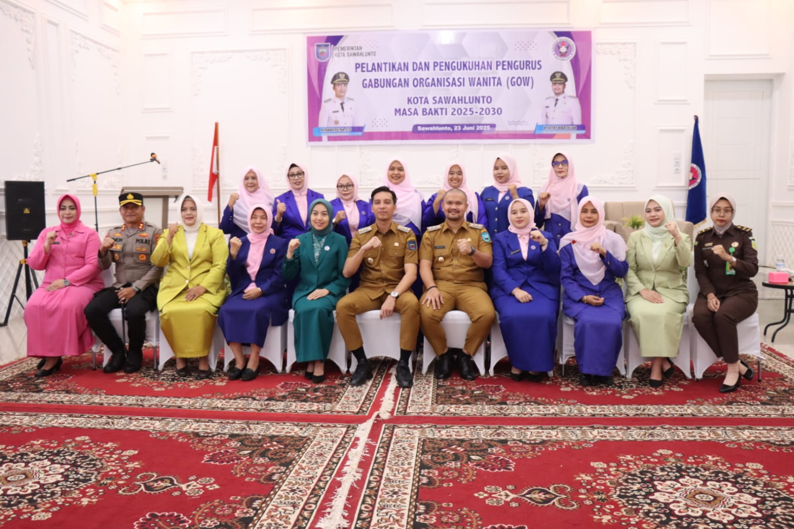 Kapolres Sawahlunto AKBP Simon Yana Putra, S.I.K., M.H Hadiri Pelantikan Gabungan Organisasi Wanita