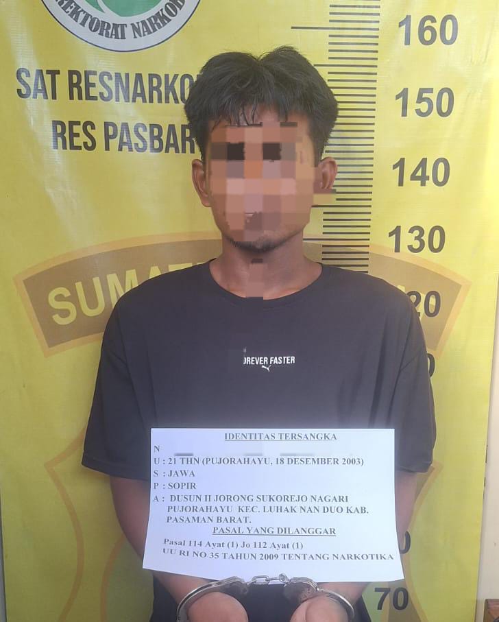 Kedapatan Membawa dan Menyimpan Sabu-Sabu, Seorang Sopir Truck Kelapa Sawit Diringkus Polisi
