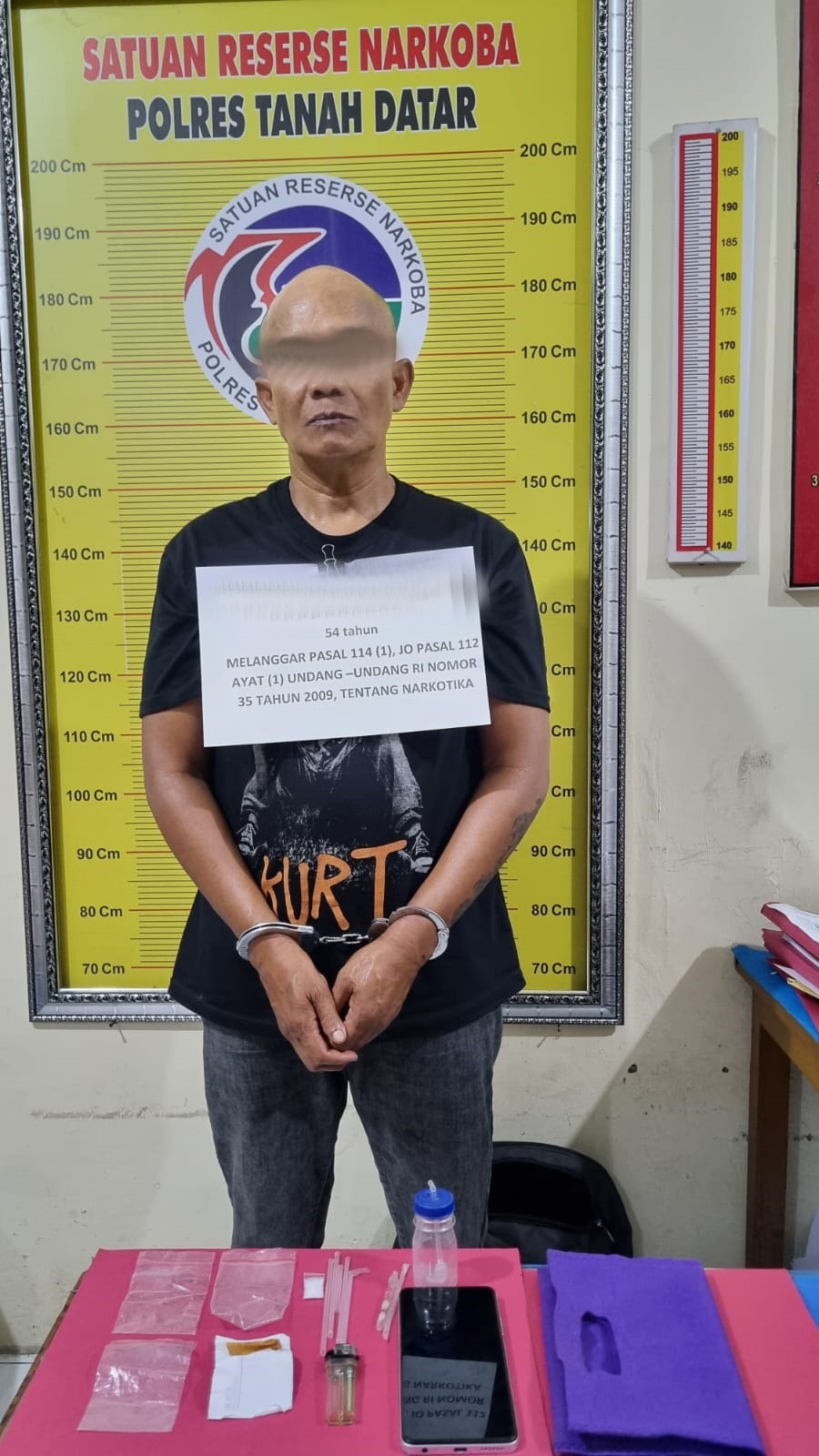 Polres Tanah Datar Amankan Seorang Terduga Penyalahgunaan Narkotika