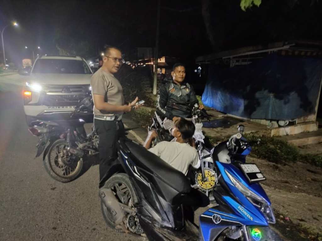 Polsek Pulau Punjung Amankan 3 Motor Berknalpot Brong Saat Tertibkan Balap&nbsp;Liar