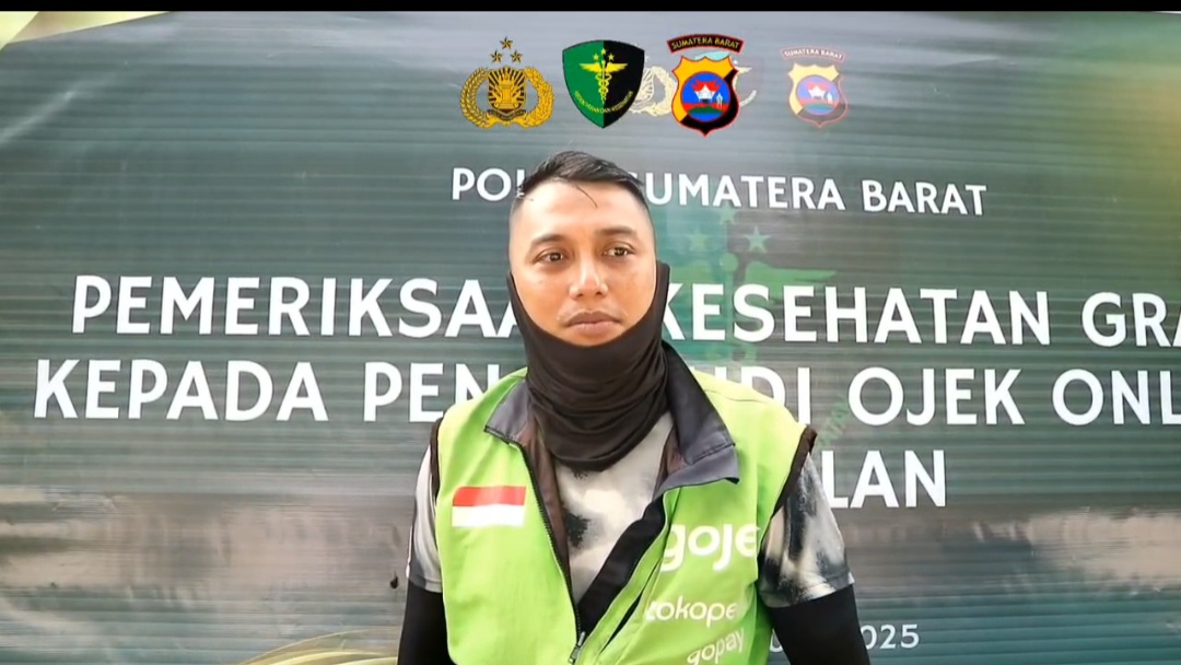 Kesehatan Ojol Prioritas, Aksi Nyata Polda Sumbar Sambut HUT Bhayangkara ke-79