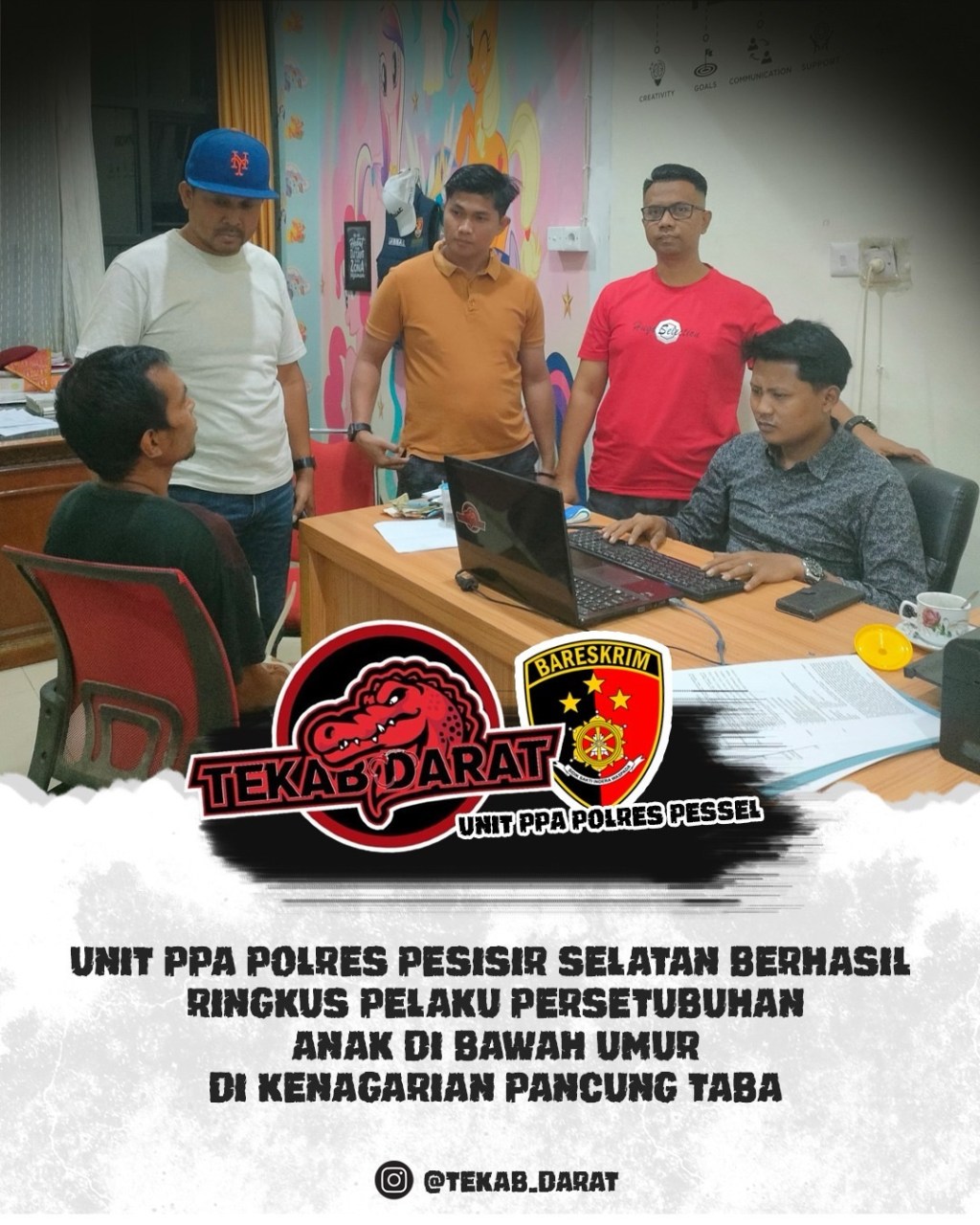 Satreskrim Polres Pesisir Selatan Tangkap Terduga Pelaku Pencabulan Anak di Bawah&nbsp;Umur