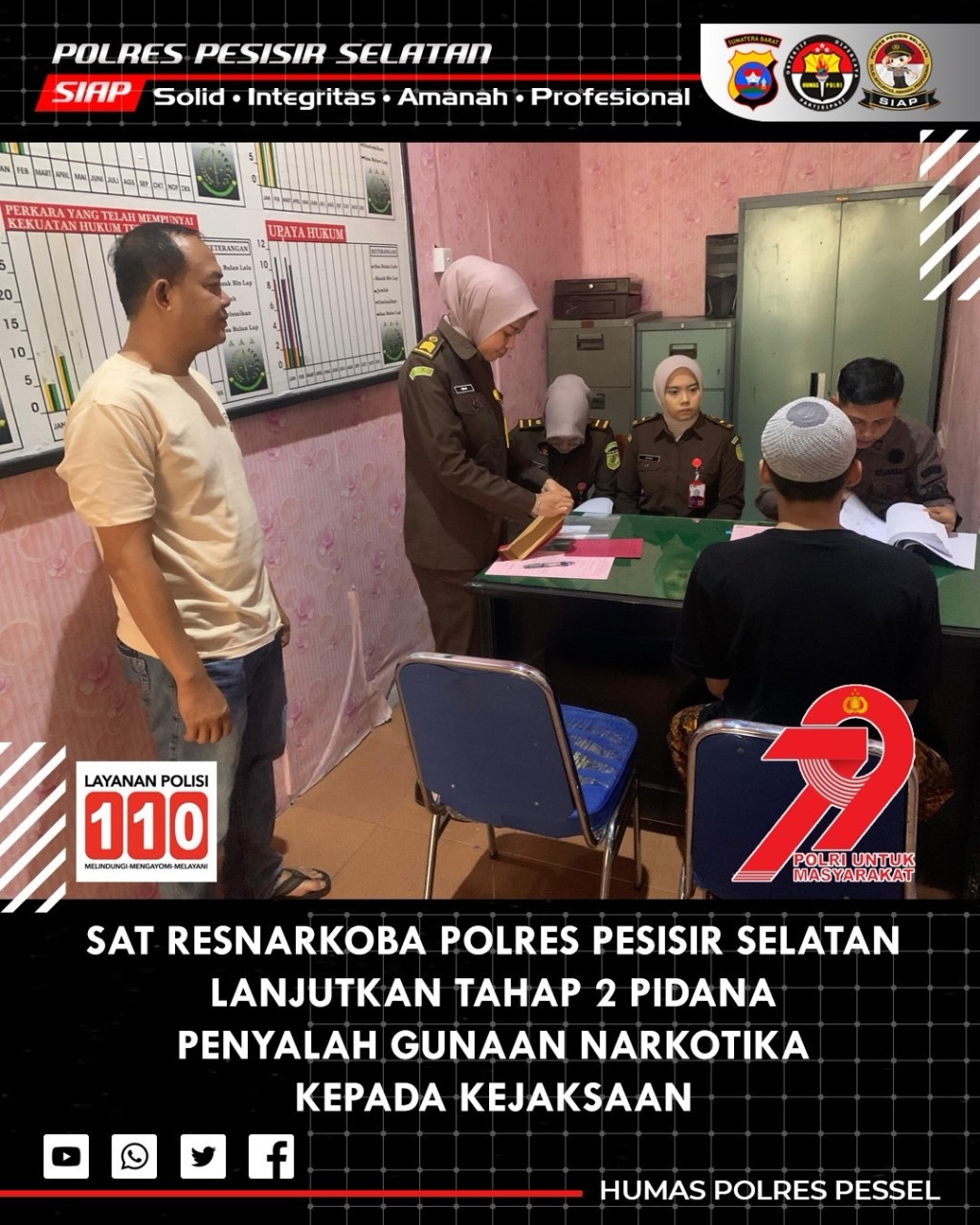 Polres Pesisir Selatan Limpahkan Tersangka Narkoba ke&nbsp;Kejaksaan