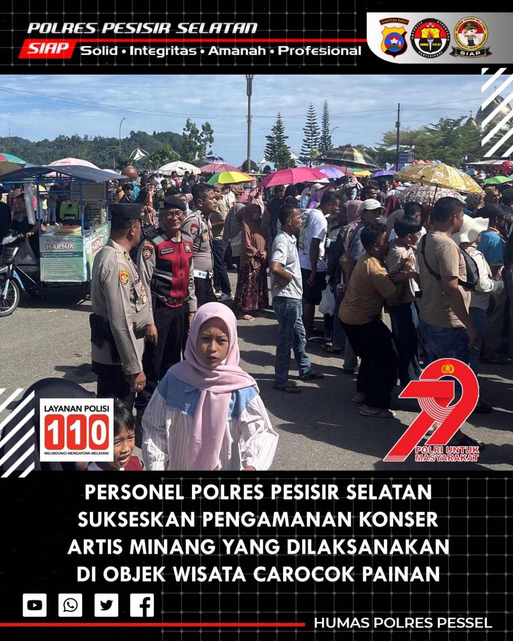 Konser Spektakuler Fauzana di Pantai Carocok Painan, Pengamanan Polres Pessel Ketat Kunci&nbsp;Kelancaran