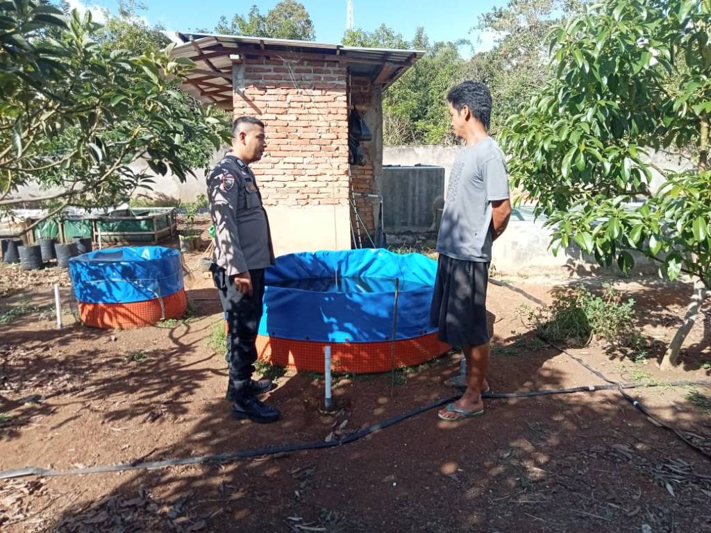 Bhabinkamtibmas nagari Tikalak Sampaikan Imbauan Cegah Pencurian dan dukung Ketahanan&nbsp;Pangan.