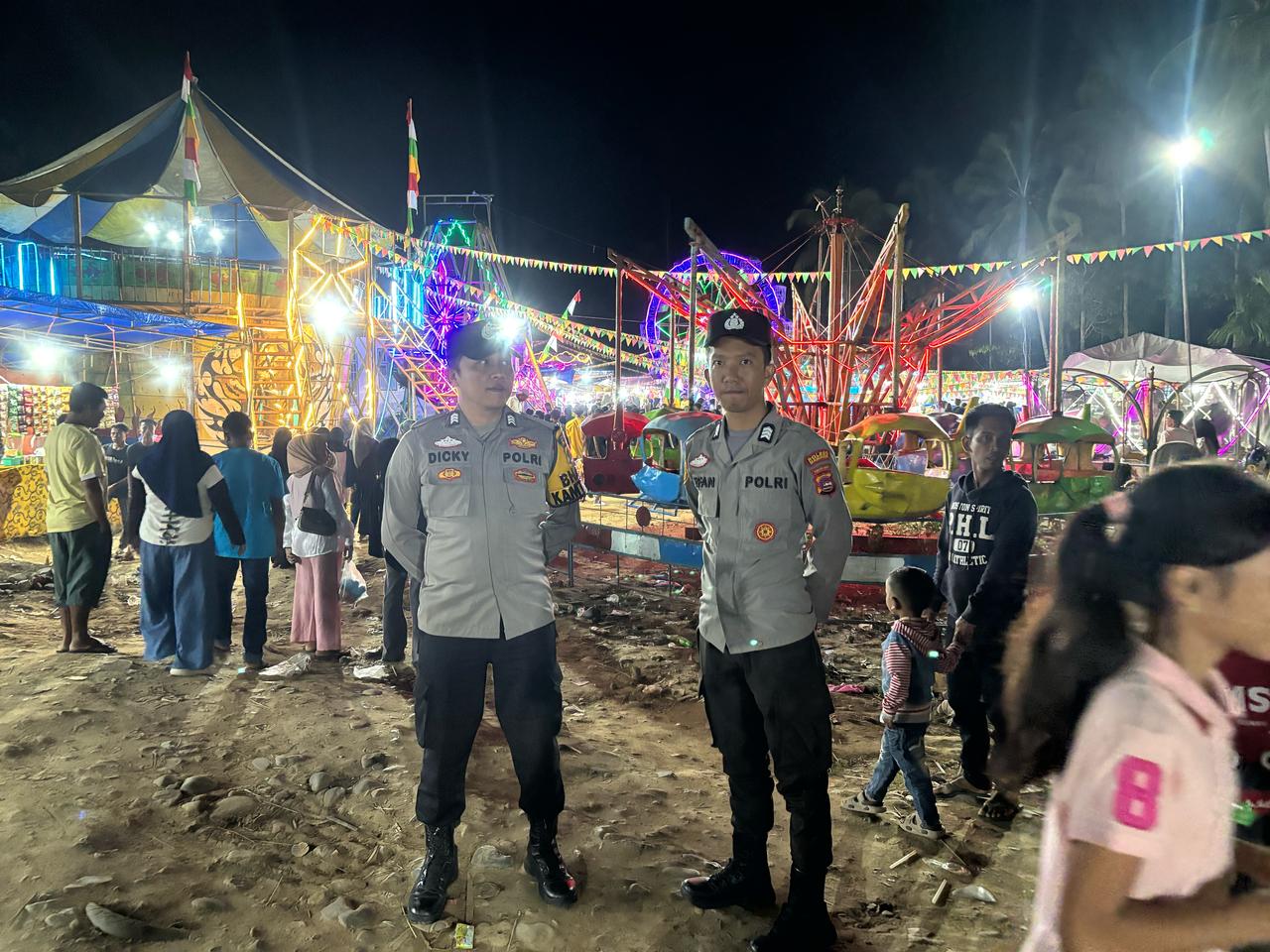 Agar Terciptanya Harkamtibmas, Personel Polsek Koto VII Laksanakan Pengamanan Pasar Malam