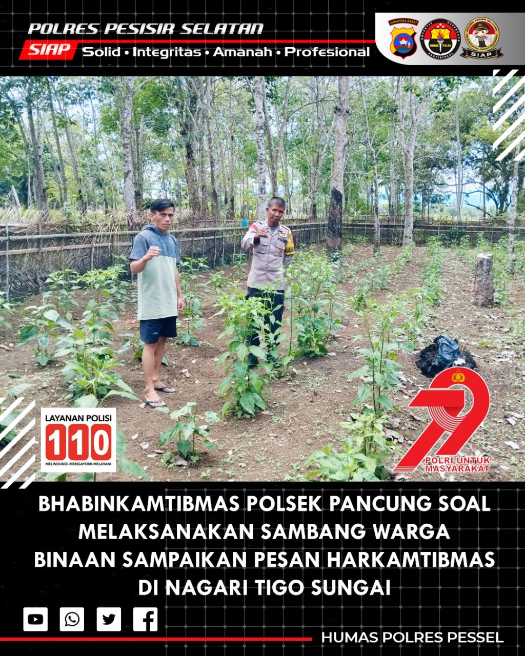 Bhabinkamtibmas Polsek Pancung Soal Ingatkan Petani Waspada Bahaya Kebakaran&nbsp;Lahan