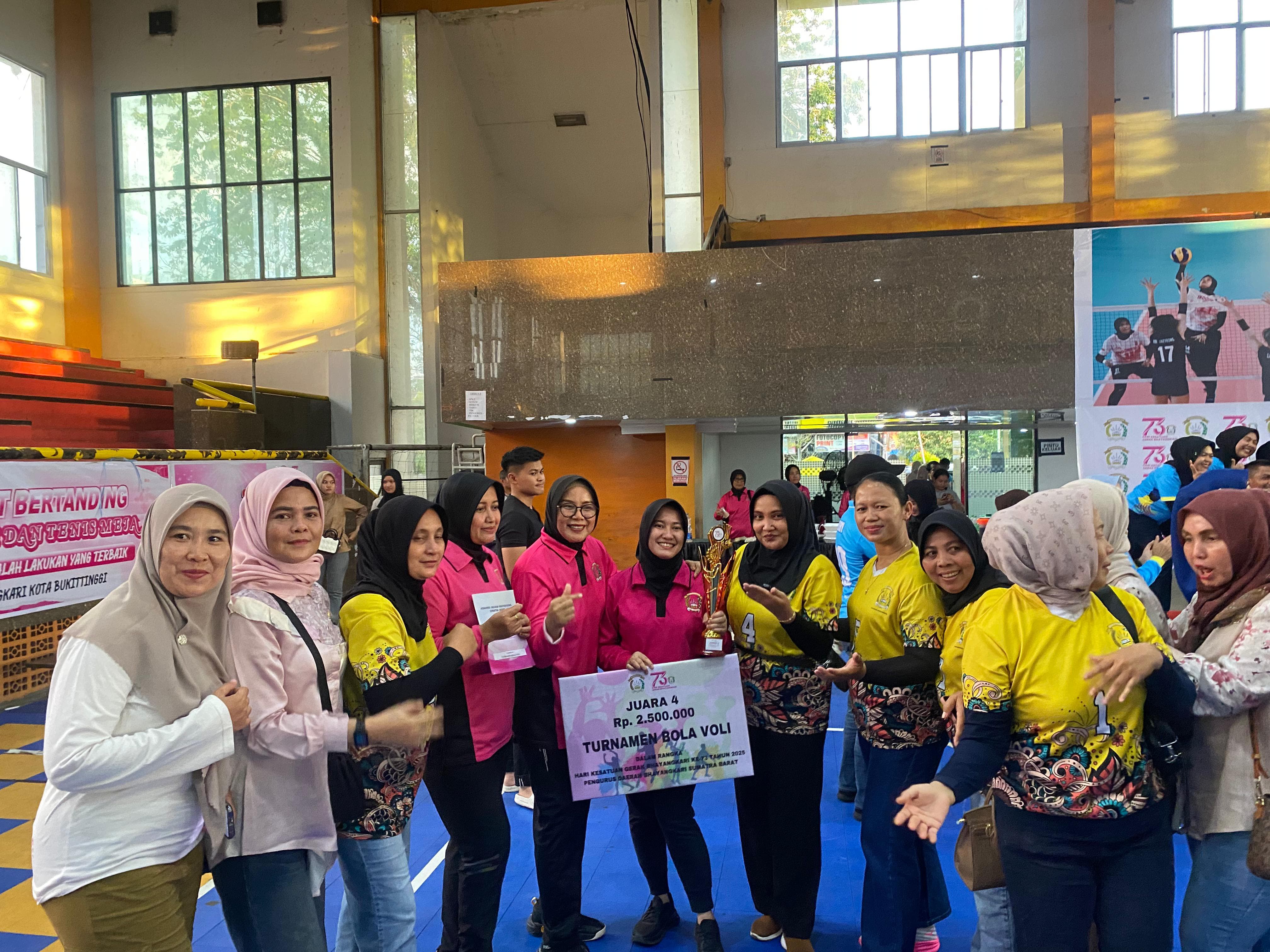 Tim Voli Bhayangkari Dharmasraya Raih Juara 4 Turnamen HKG ke-73