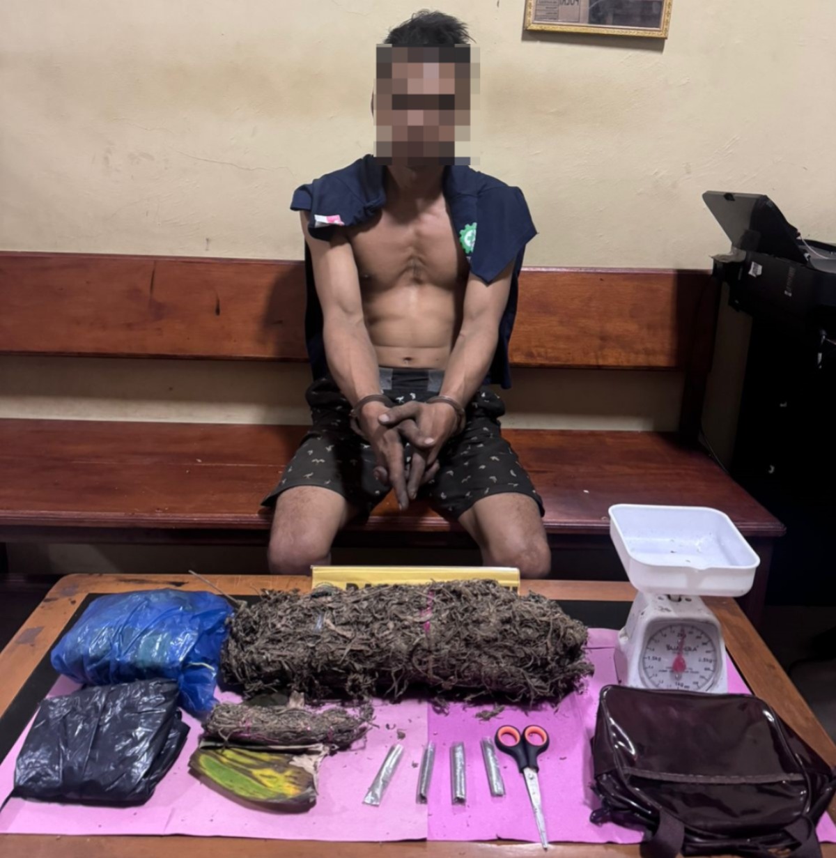 Hendak Edarkan Ganja Kering, Seorang Residivis Dibekuk Tim Opsnal Satresnarkoba Polres Pasaman Barat