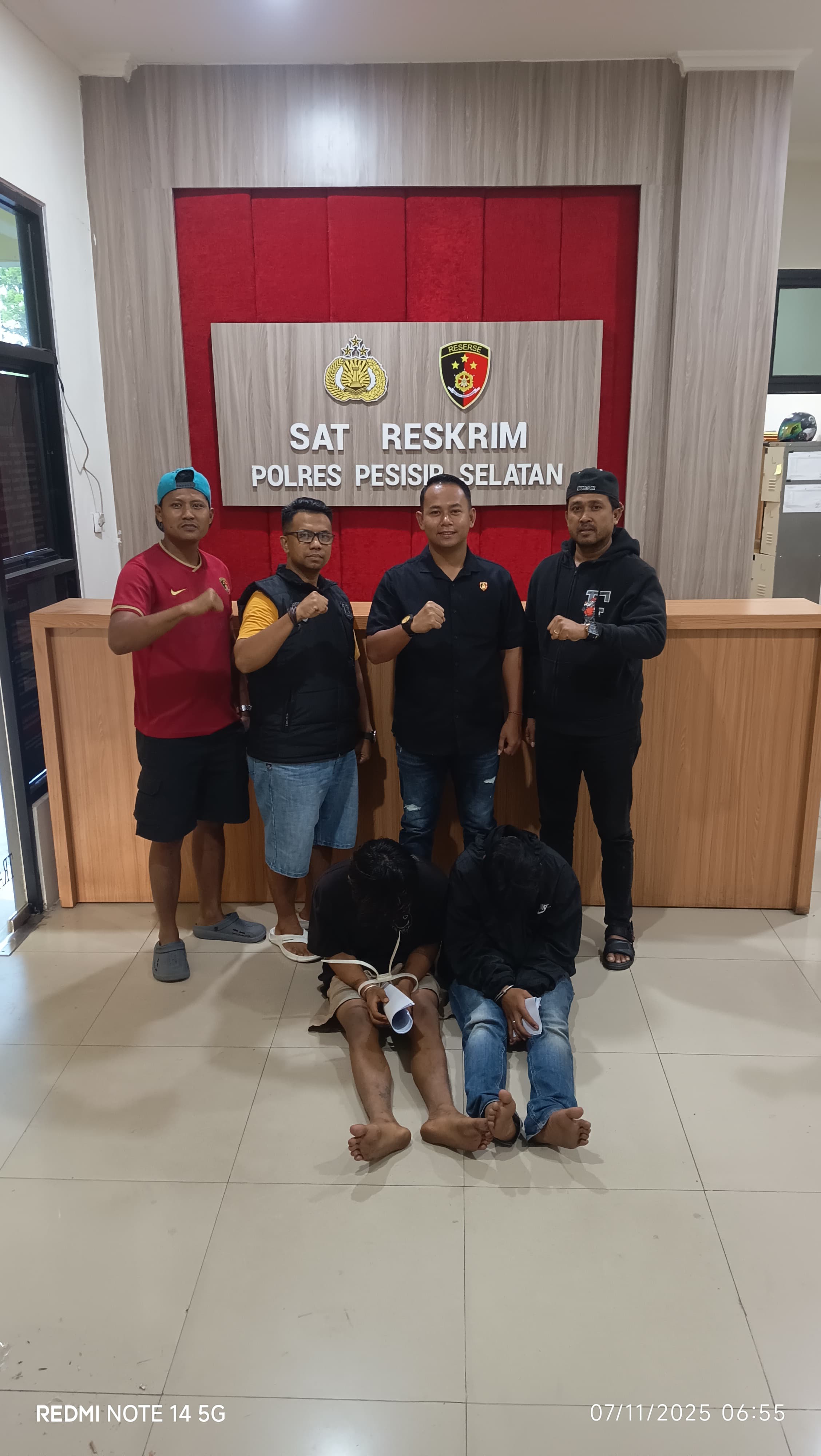 Satreskrim Polres Pesisir Selatan Tangkap Dua Terduga Pelaku Persetubuhan Anak di Bawah Umur