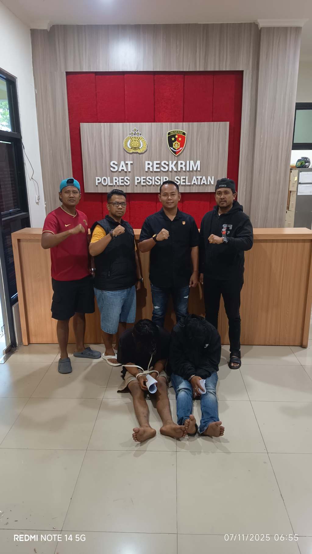 Satreskrim Polres Pesisir Selatan Tangkap Dua Terduga Pelaku Persetubuhan Anak di Bawah&nbsp;Umur