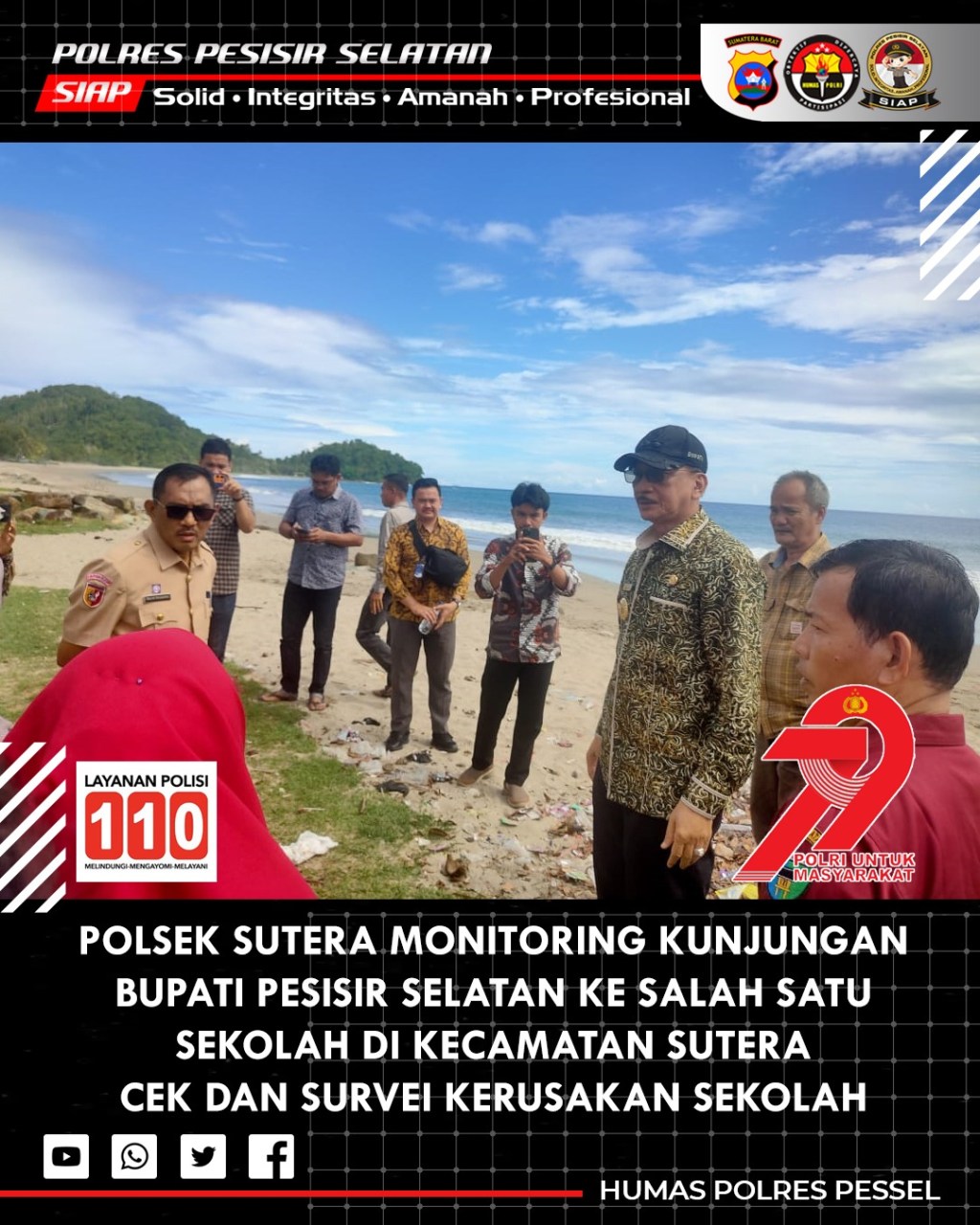 Polsek Sutera Monitor Kunjungan Bupati Pesisir Selatan ke SD 28 Surantih dan Aduan&nbsp;Masyarakat