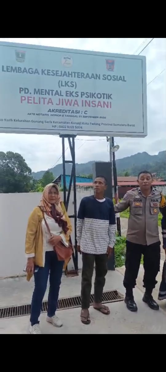 Diduga Alami Gangguan Mental, Warga Banuaran ini Resmi Dibawa ke Yayasan Pelita Jiwa Insani di bawah pengawasan Dinas Sosial Provinsi Sumatera&nbsp;Barat