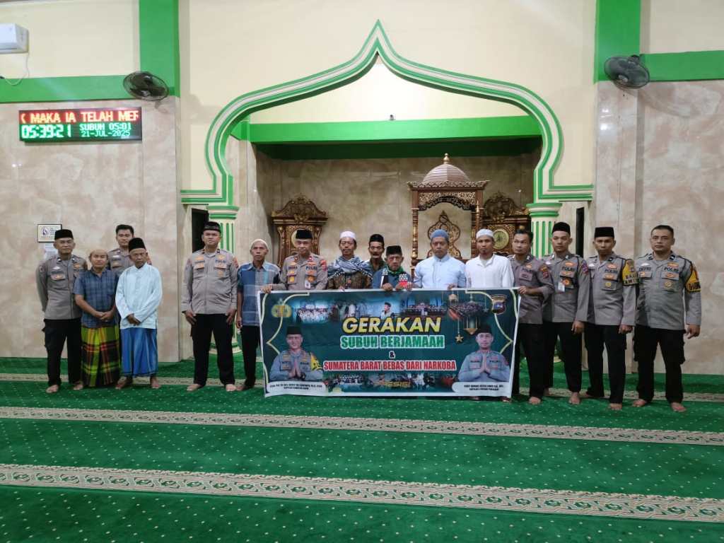 Kegiatan Gerakan Subuh Berjamaah (GSB) Polres Padang Pariaman dan Polsek Nan&nbsp;Sabaris