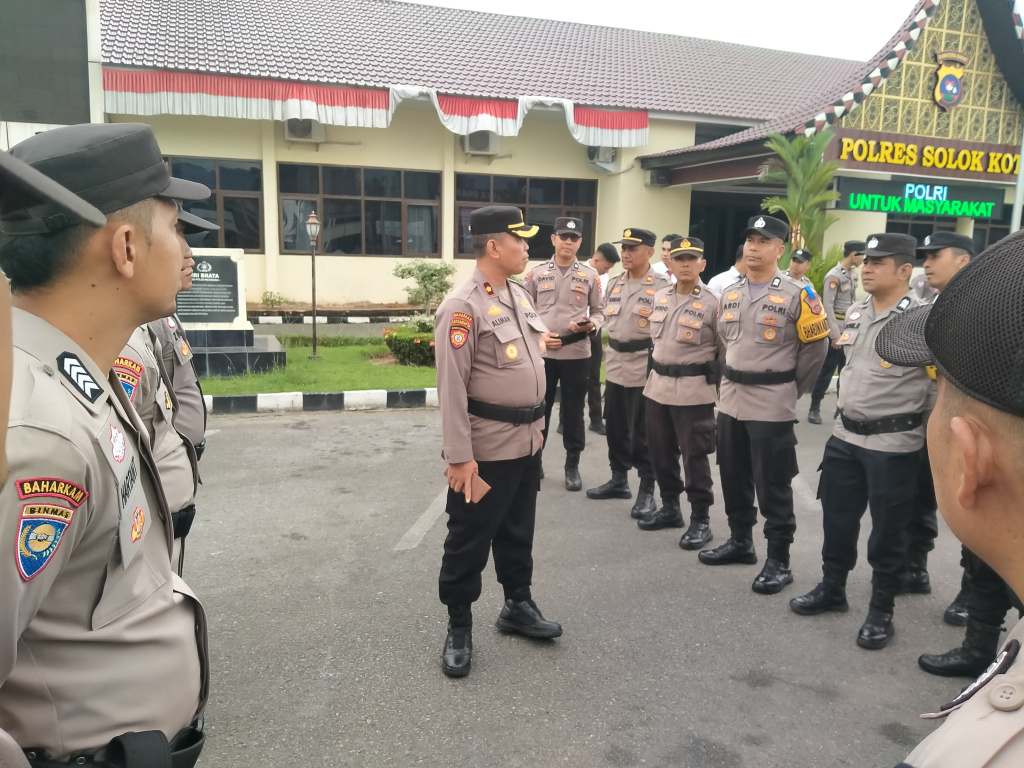 Waka Polres Solok Kota Berikan Arahan kepada Bhabinkamtibmas Terkait Imbauan Dampak Musim&nbsp;Kemarau