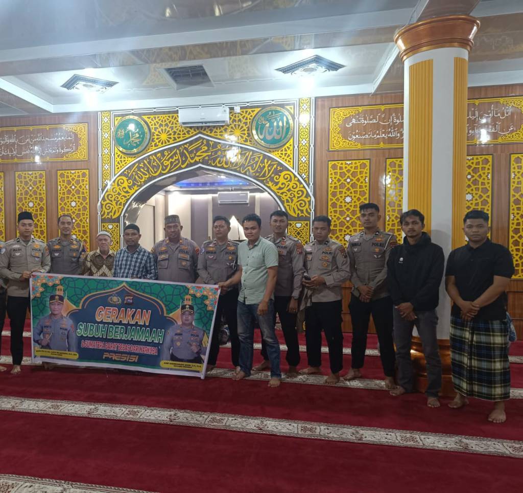 Gerakan Subuh Berjamaah (GSB) Polres Pariaman di Masjid Raya Taratak Kota&nbsp;Pariaman.
