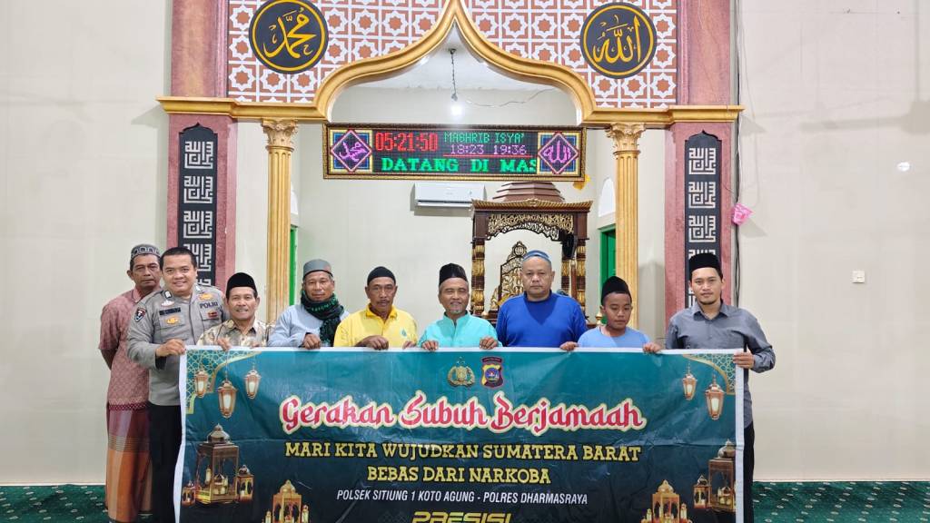 Gerakan Sholat Subuh Berjamaah, Polsek Koto Baru Ajak Warga Jauhkan Anak dari Pengaruh Balap&nbsp;Liar
