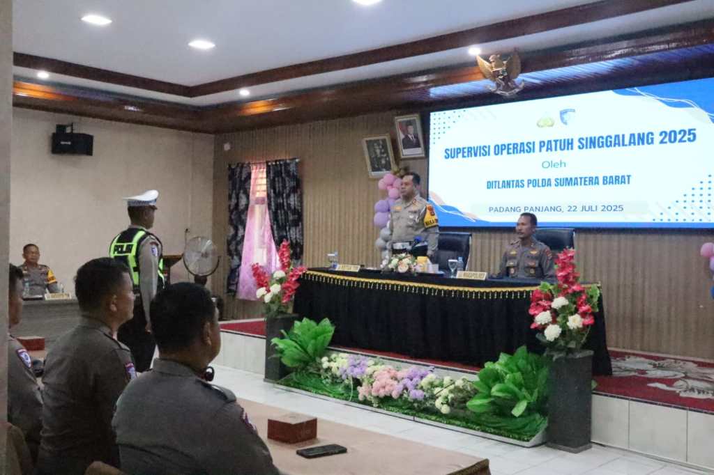 Polres Terima Supervisi dari Ditlantas Polda dalam Rangka Operasi Patuh Singgalang&nbsp;2025