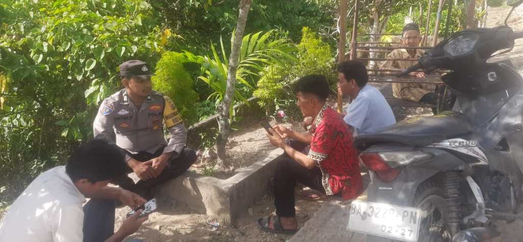 Bhabinkamtibmas Nagari Koto Laweh Ajak Warga tidak membakar&nbsp;lahan